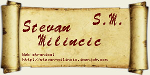 Stevan Milinčić vizit kartica